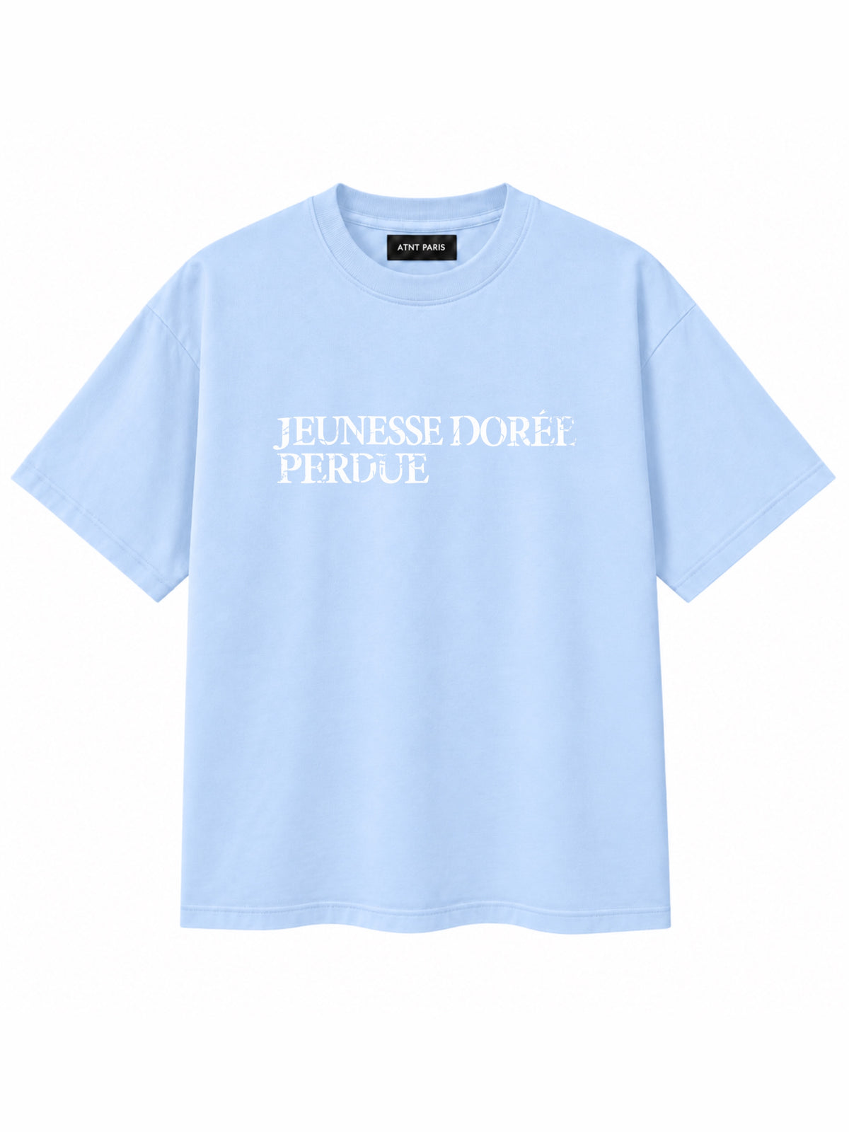 T-shirt Bleu Ciel « Jeunesse Dorée Perdue » – ATNT Paris