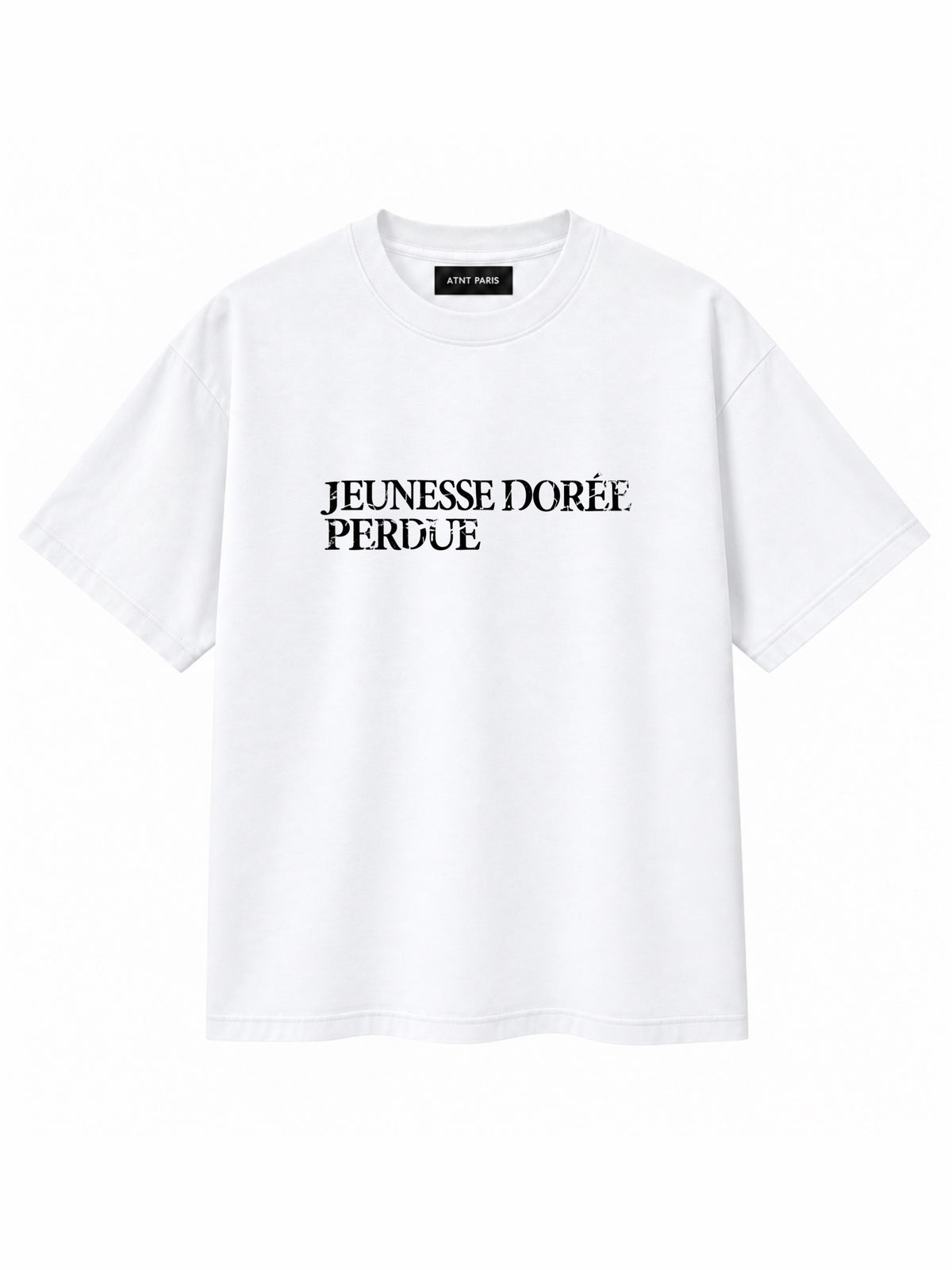 T-shirt Blanc « Jeunesse Dorée Perdue » – ATNT Paris