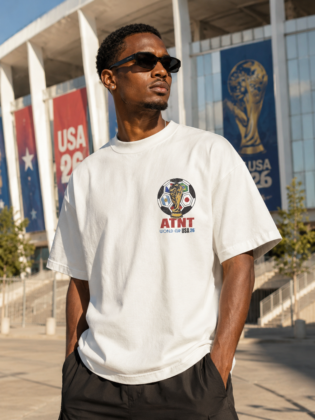 Tee shirt oversize ample world cup usa