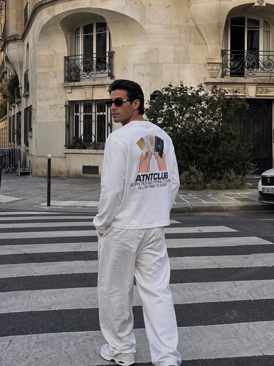 T-Shirt Manche Longue Blanc Born Rich