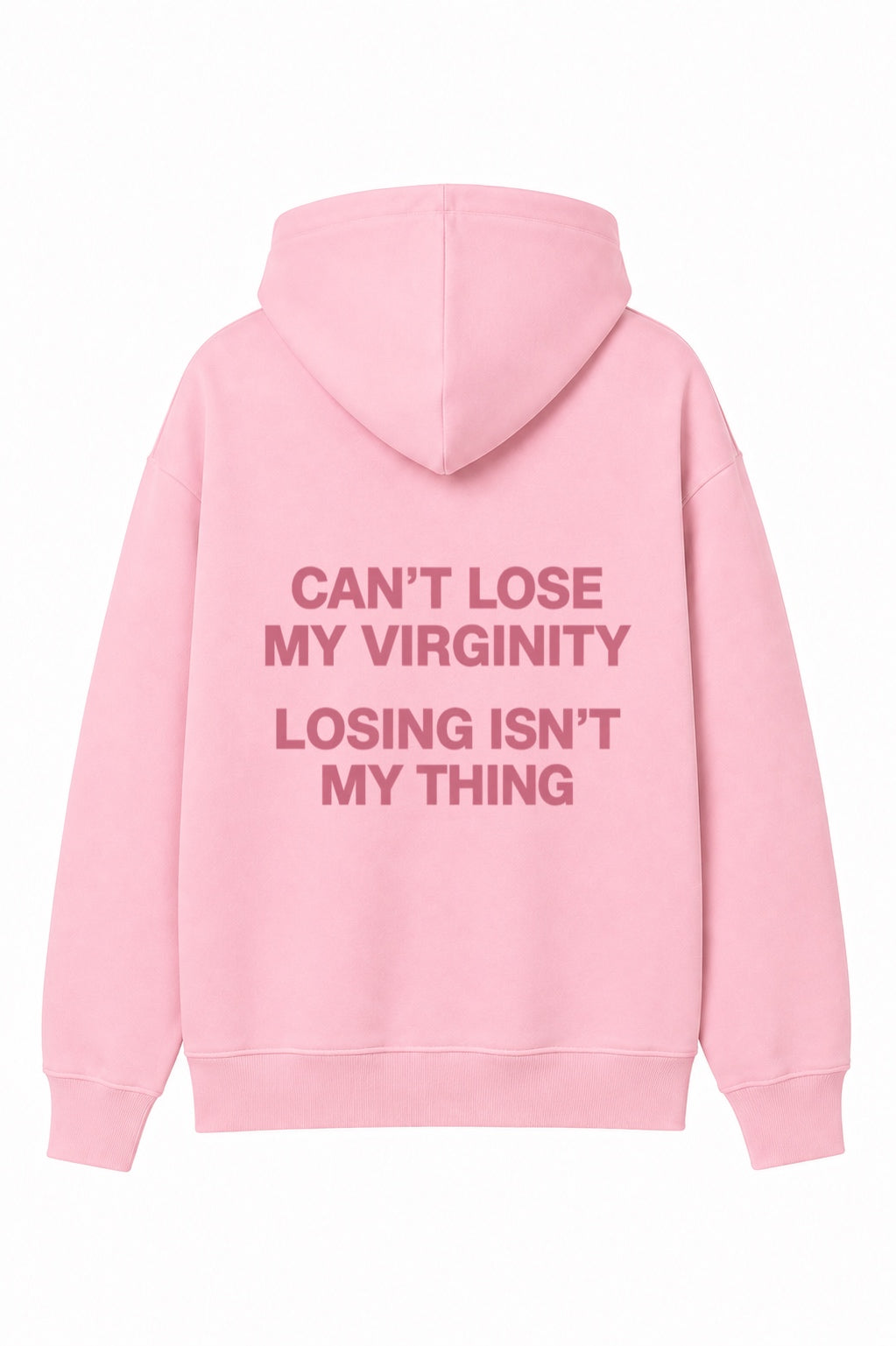 Sweat à Capuche Rose « Can't Lose My Virginity » – ATNT Paris