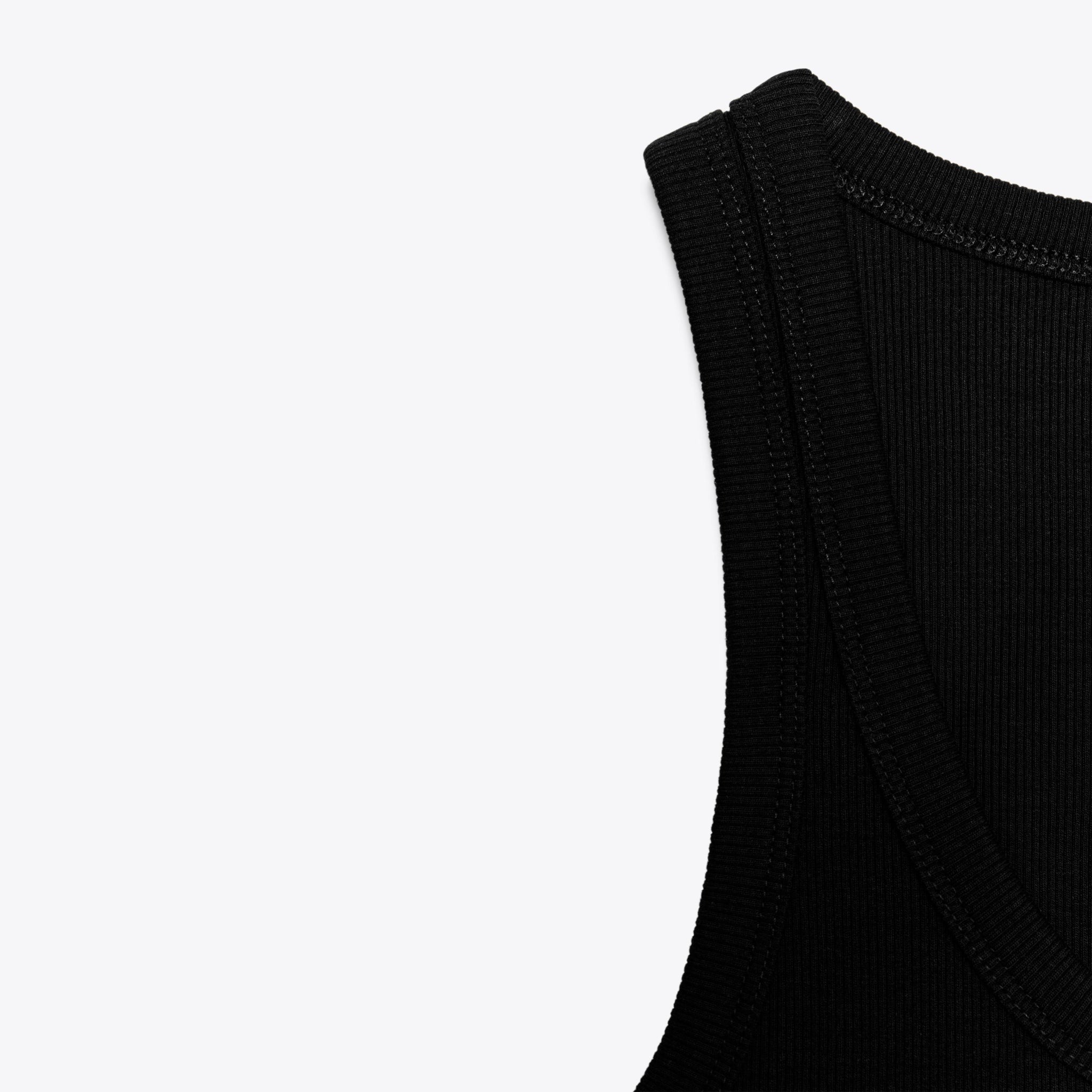 Débardeur top côtelé à bretelles