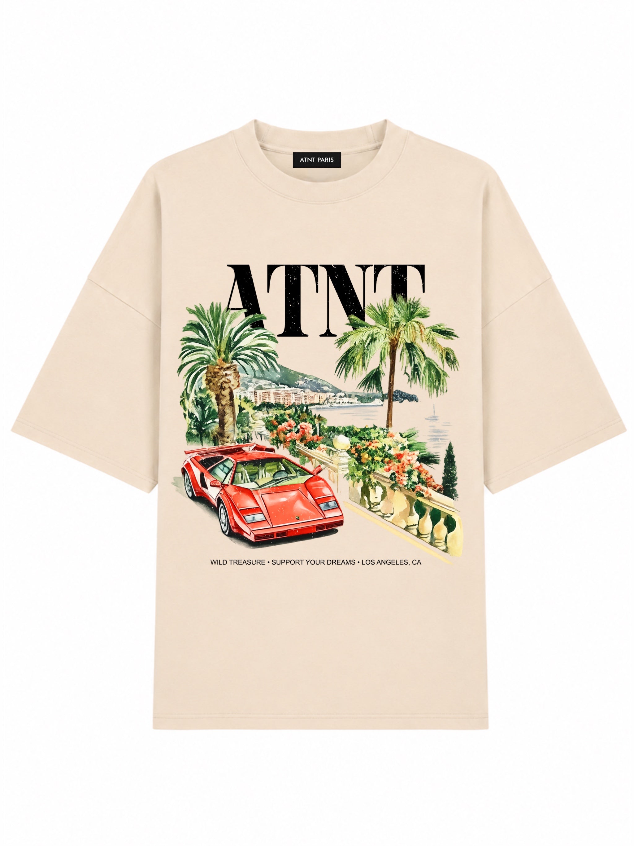 Tee shirt oversize ample support your dream blanc