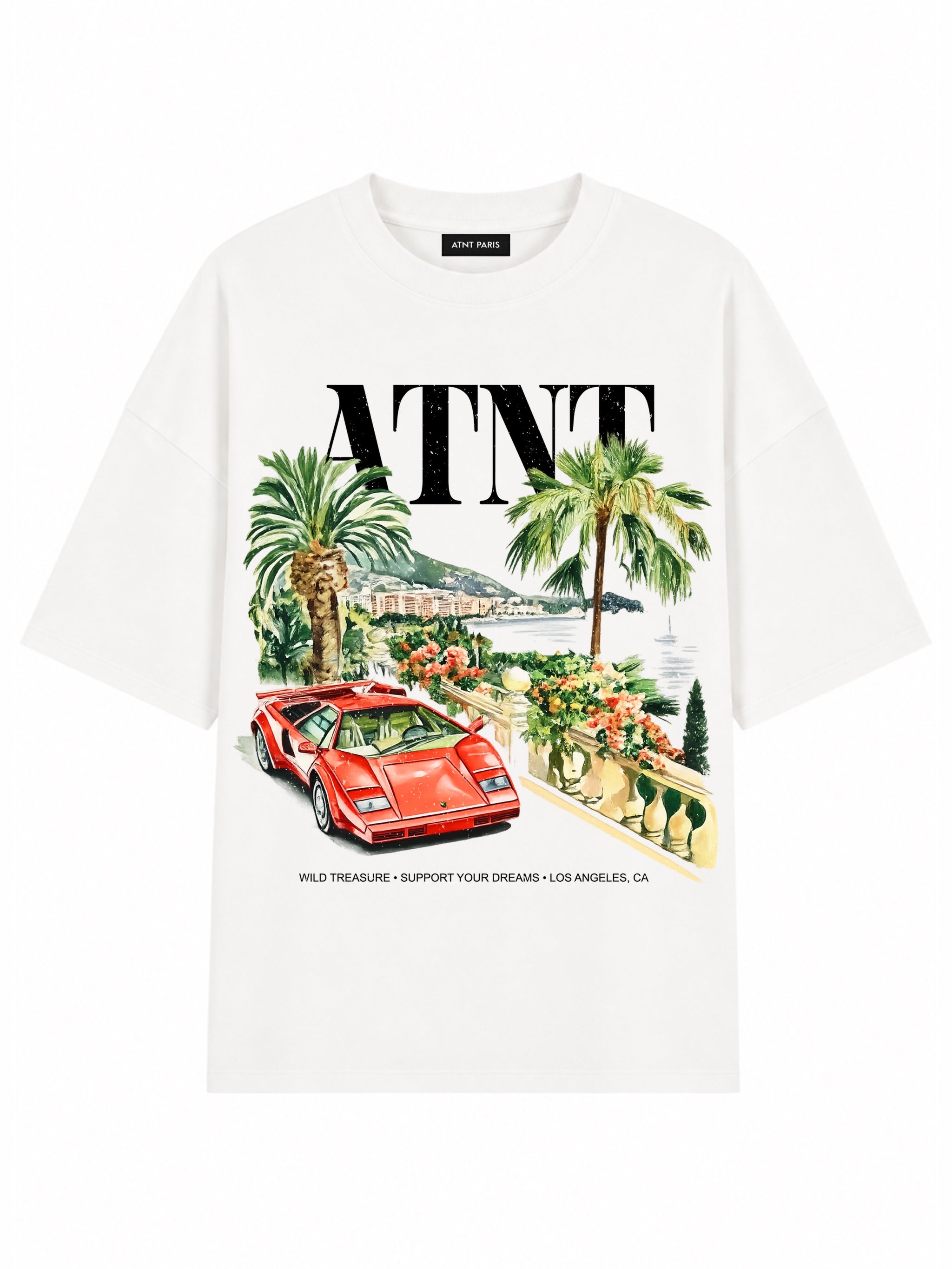 Tee shirt oversize ample support your dream blanc