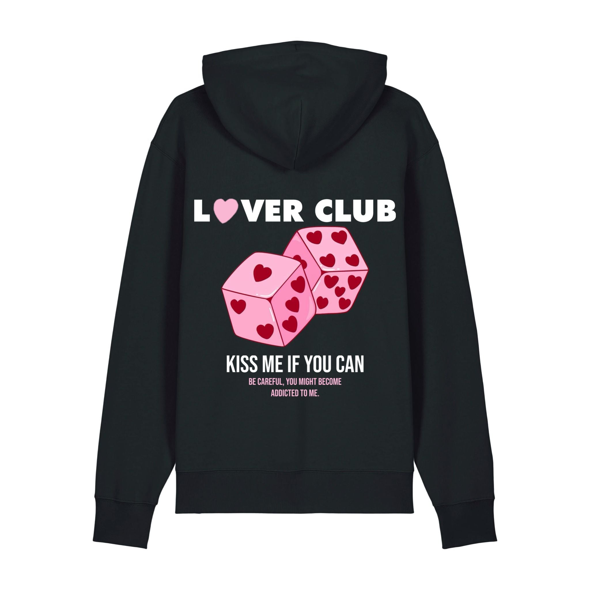 Sweat Capuche Noir Lover Club St valentin 2025 Atnt paris