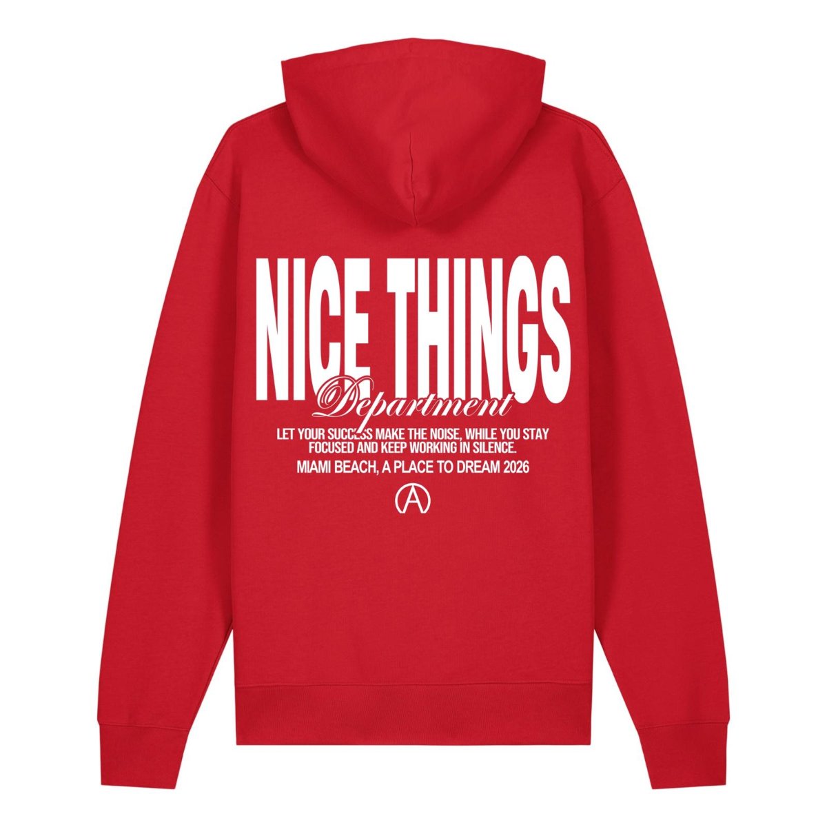 Soldes 2025 - Sweat à Capuche Rouge "Nice Things" - ATNT Paris