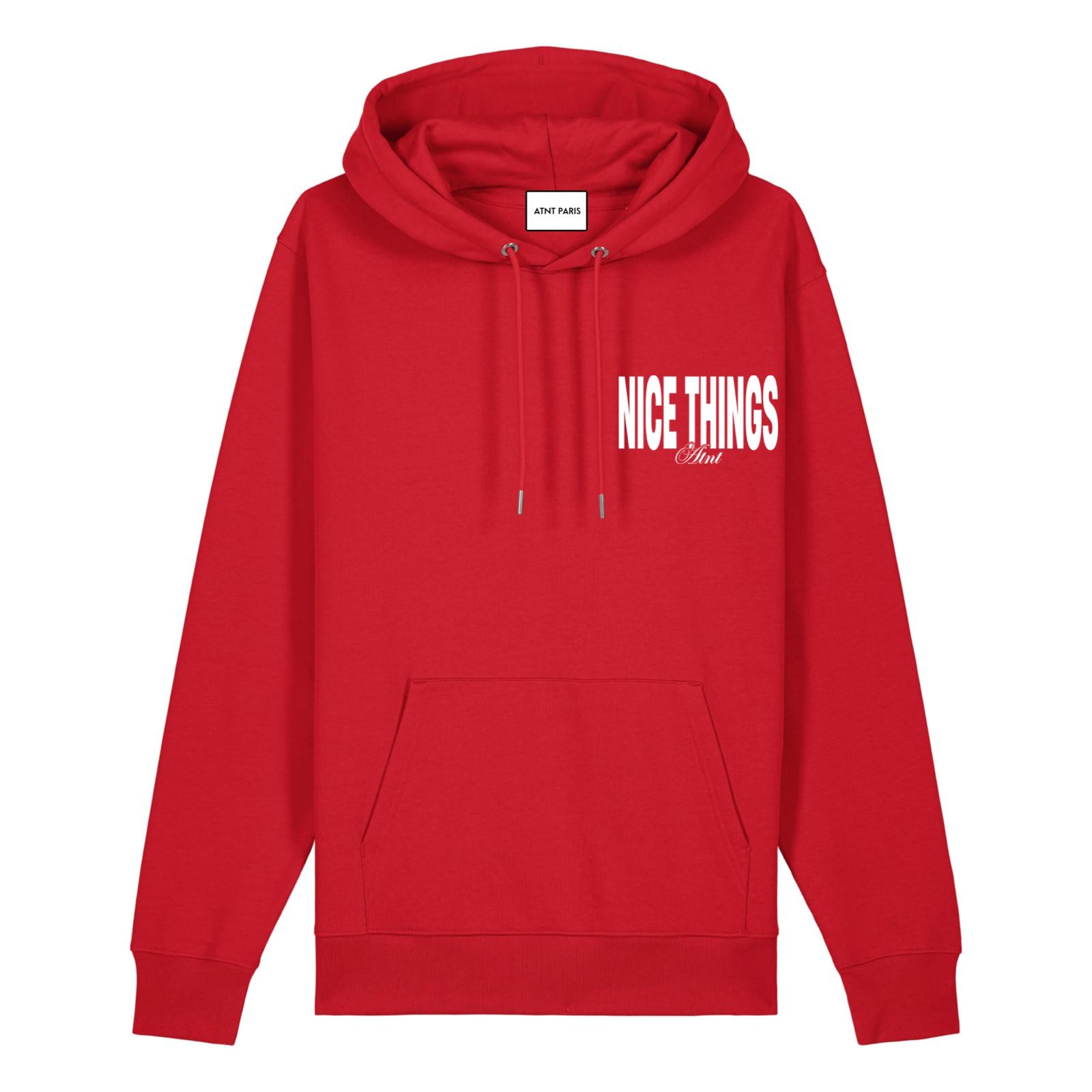 Sweat à Capuche Rouge "Nice Things"
