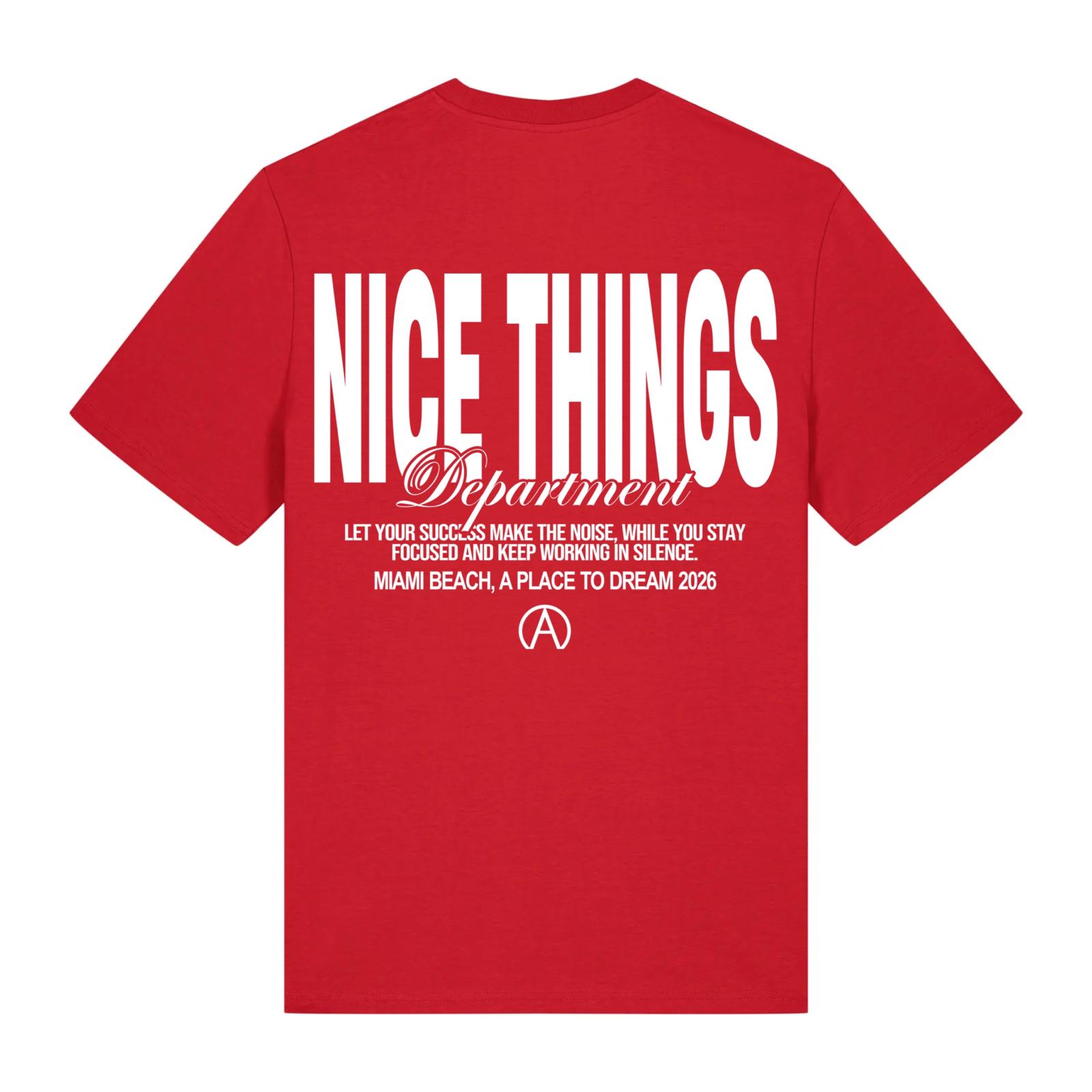Tee shirt Rouge "Nice Things"