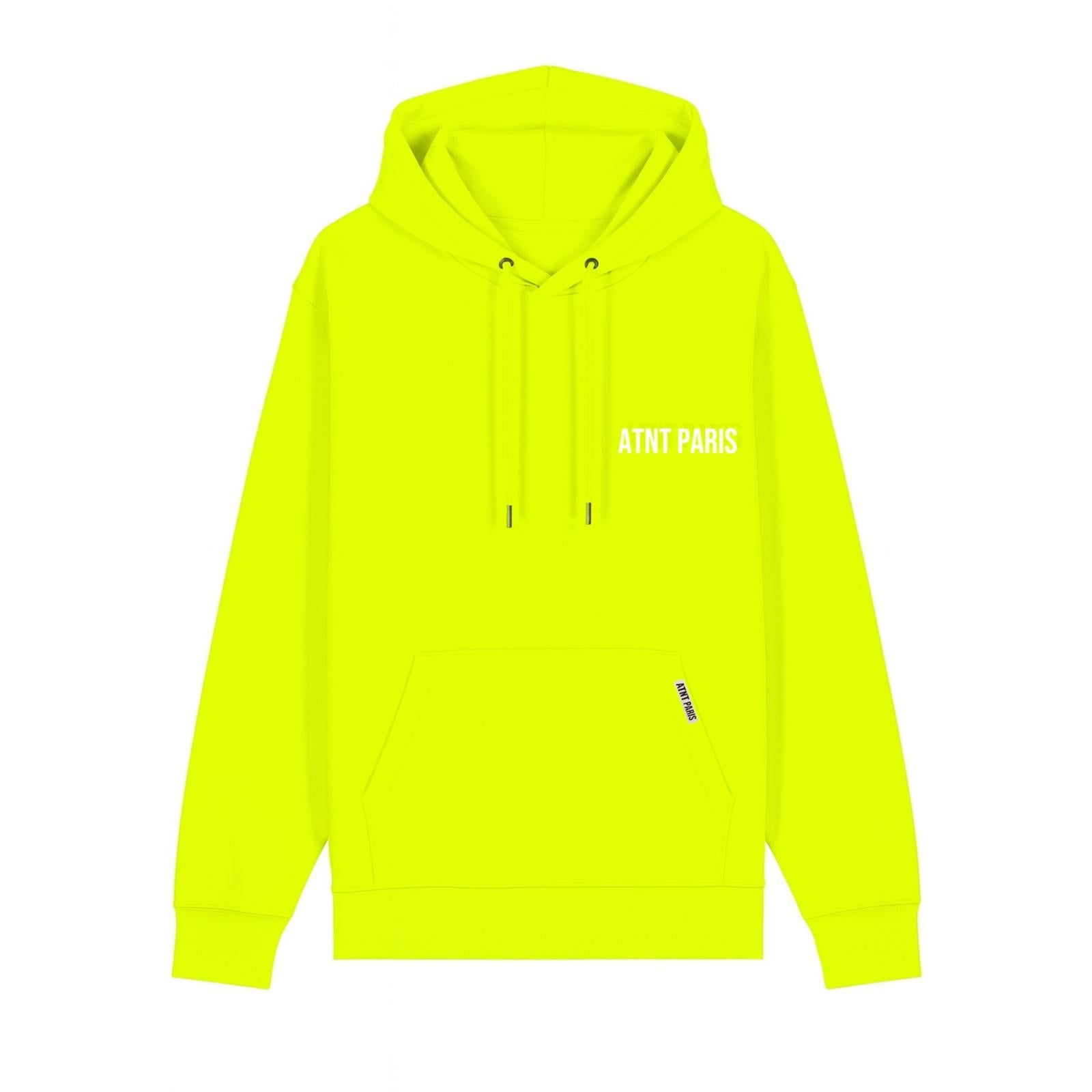Sweat Capuche Jaune Fluo – Essentials