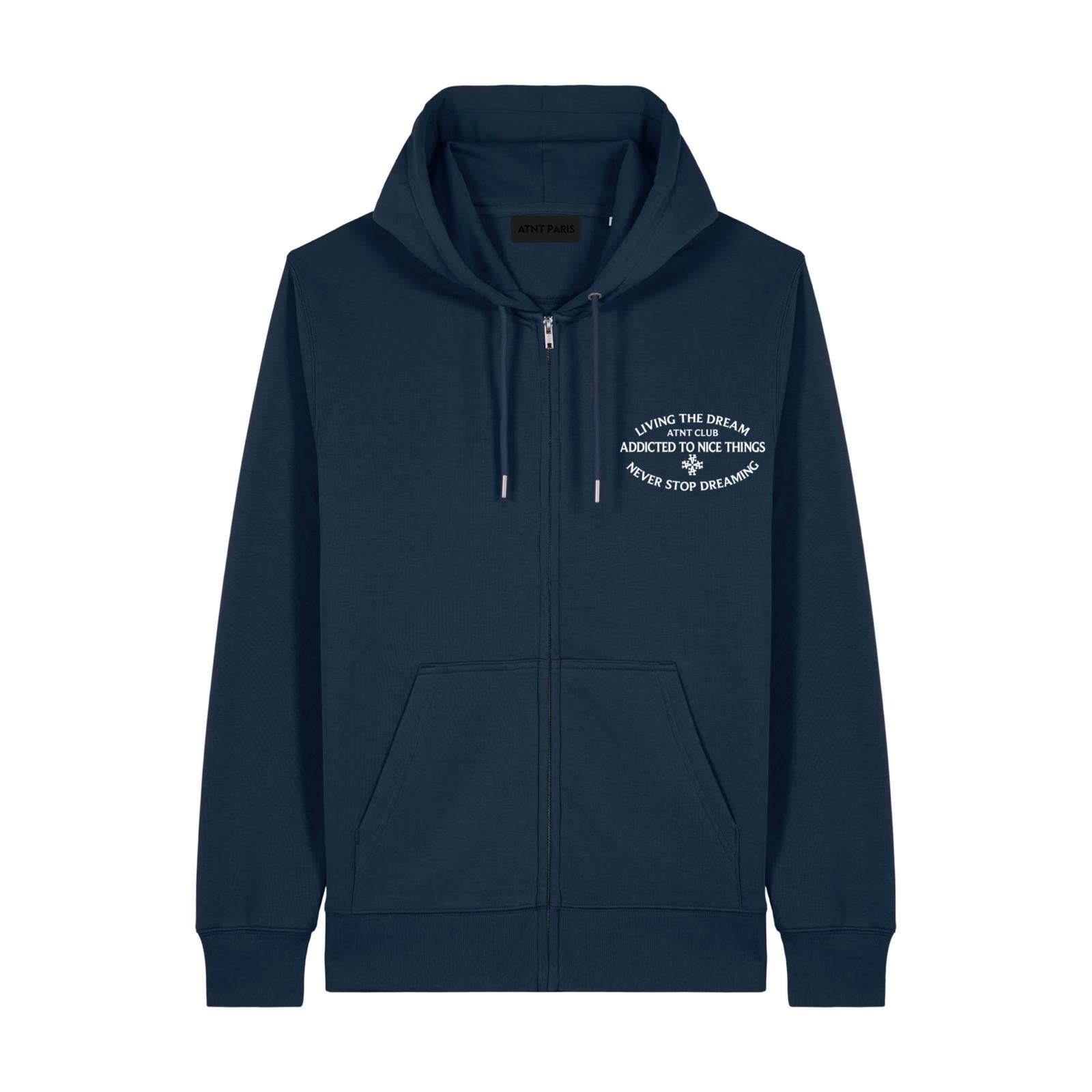Gilet zippé Navy Never Stop Dreaming