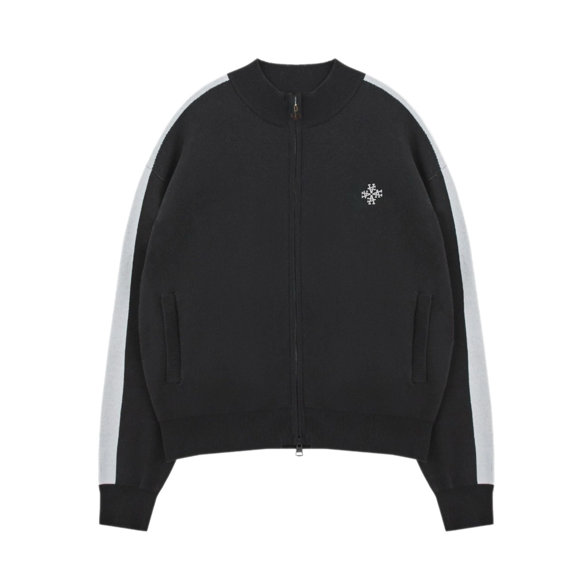 Veste Knitted Noir Signature rayures latérales