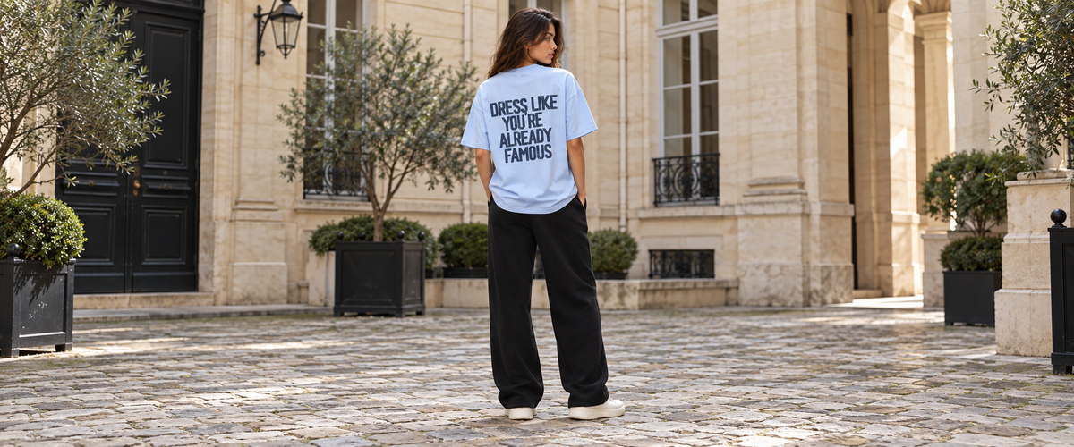 T-shirt Already Famous Light Blue — ATNT Paris — tenue portée à Paris