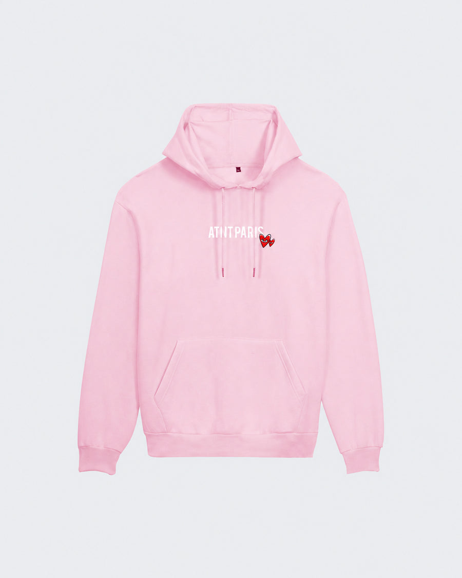 Sweat Capuche Light Pink Love Heart