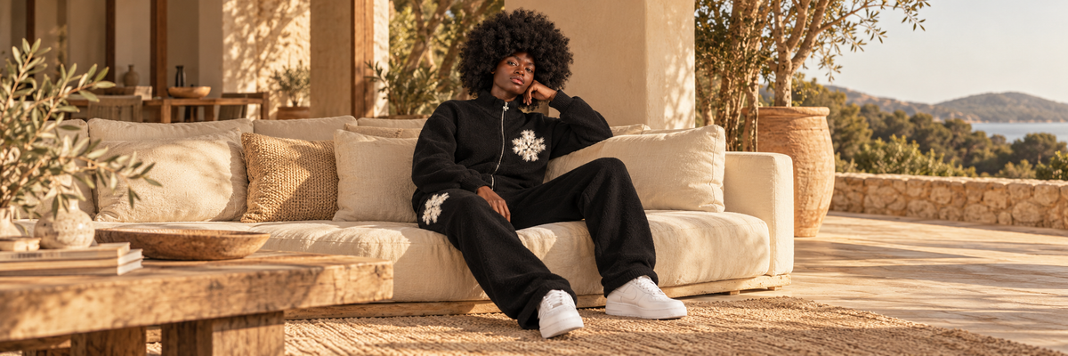 Ensemble Fluffy noir ATNT PARIS, lifestyle vacances