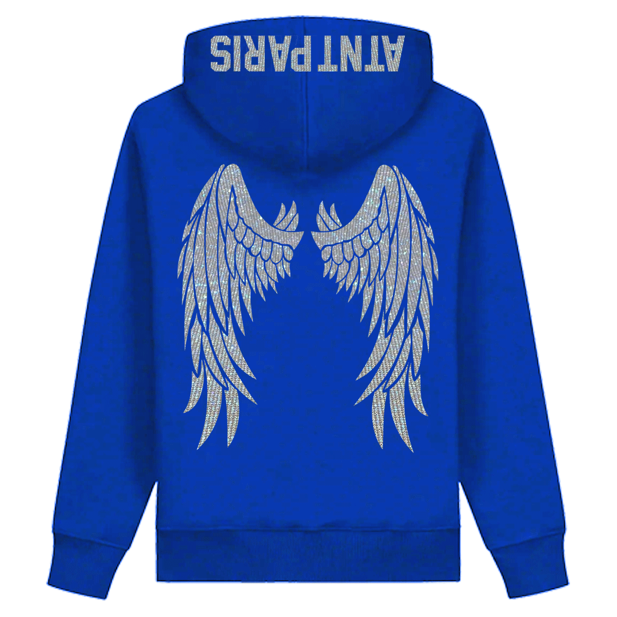 Sweat Capuche Bleu roi Dark Angel Strass