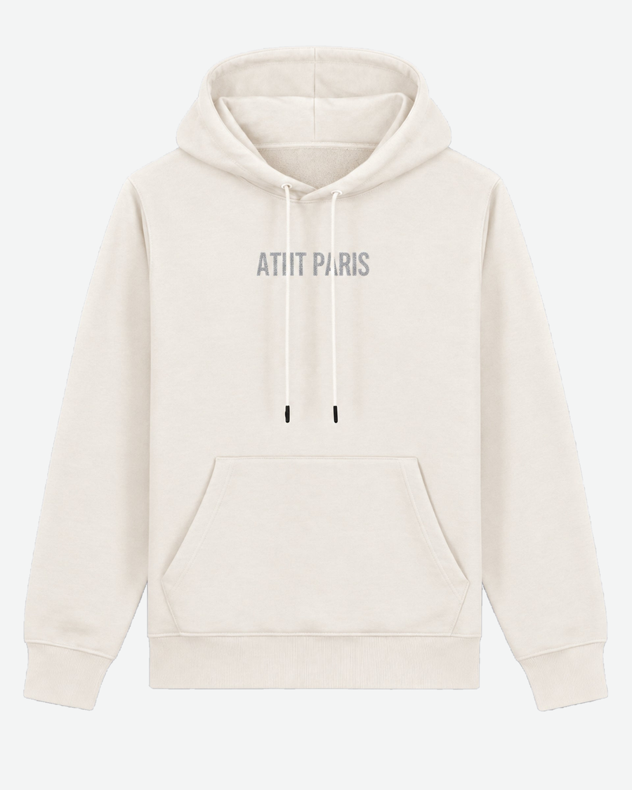 Sweat à Capuche Blanc Dark Angel Strass – ATNT Paris