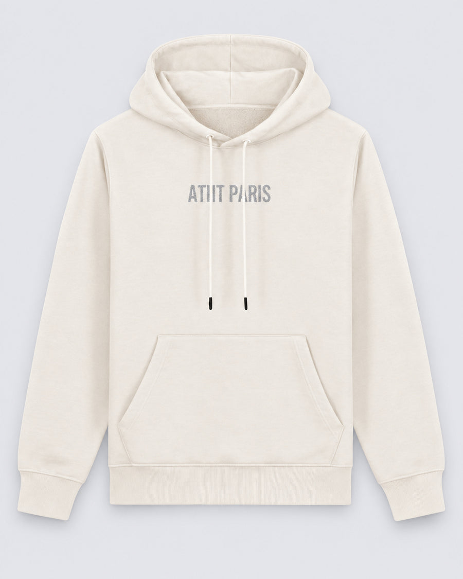Sweat à Capuche Blanc Dark Angel Strass – ATNT Paris