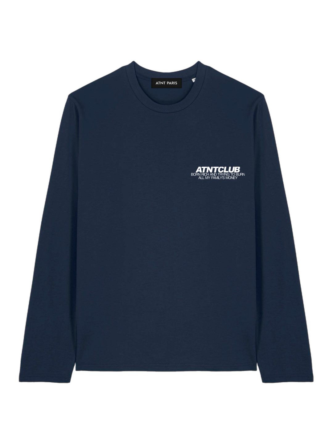 T-Shirt Manche Longue Bleu Marine Born Rich