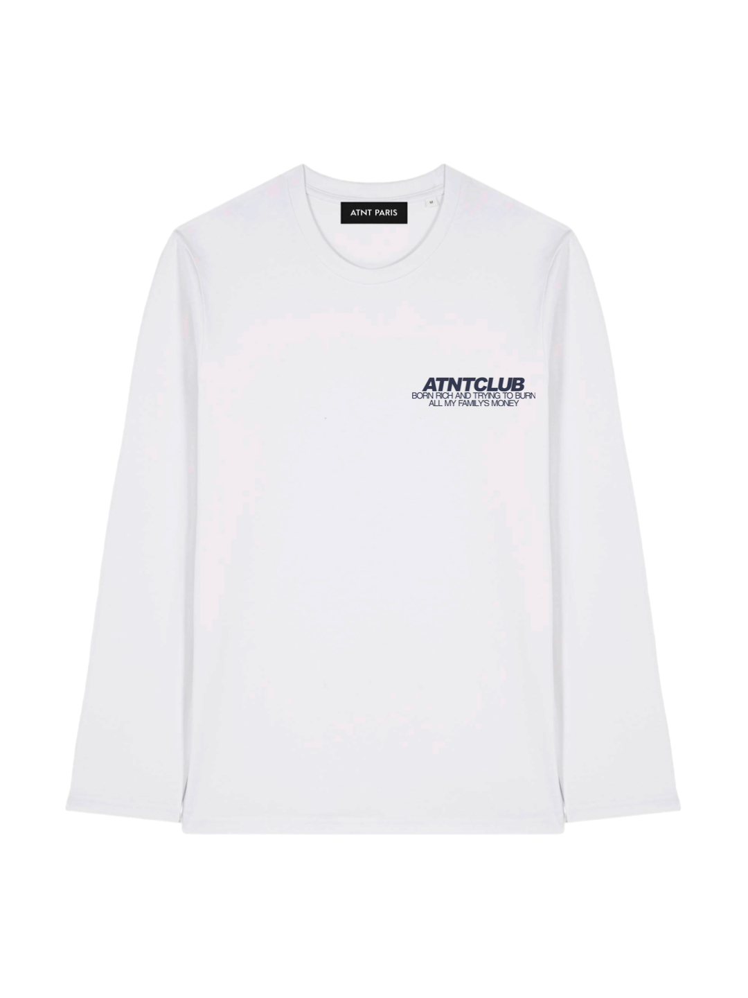 T-Shirt Manche Longue Blanc Born Rich