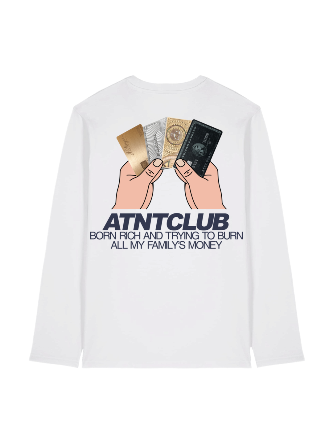 T-Shirt Manche Longue Blanc Born Rich