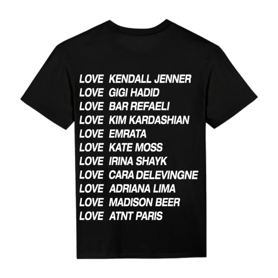 t shirt noir Love Atnt Paris