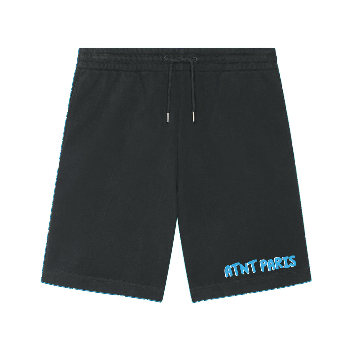 Short logo Love Is a Feeling noir ATNT PARIS, vue de face.