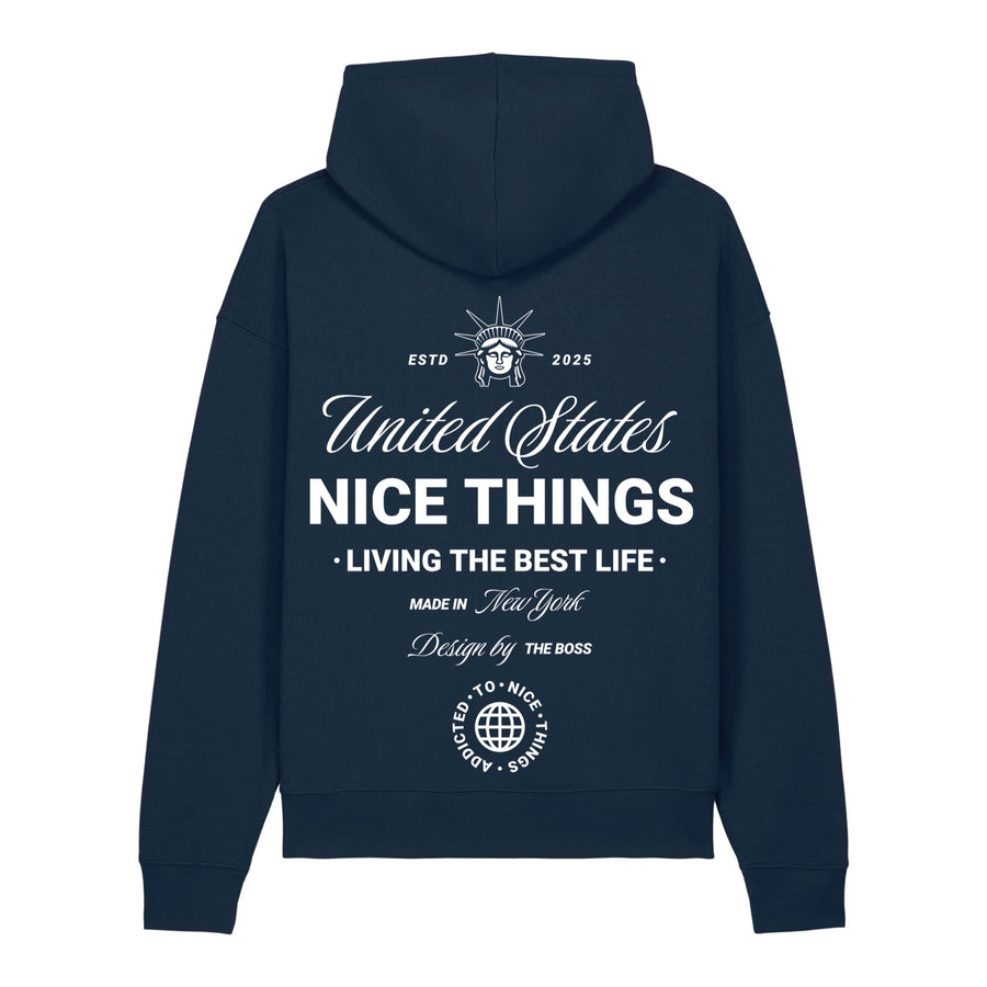 Sweat capuche oversize Navy Nyc Heritage