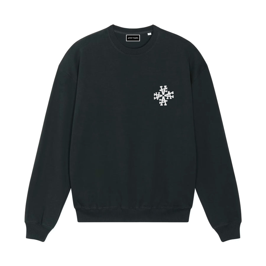 Sweat Col Rond Signature noir