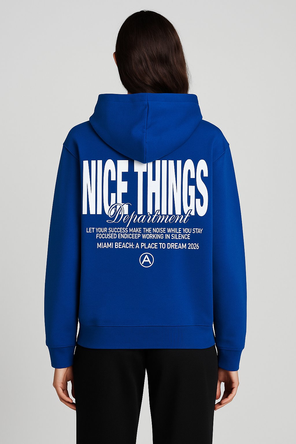 Sweat à Capuche Bleu Roi "Nice Things"