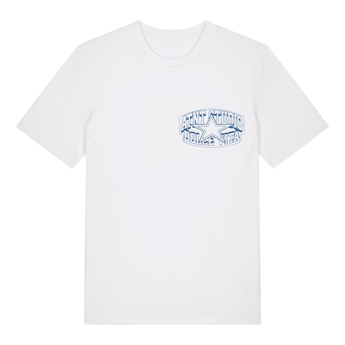 T-shirt Dolce Vita blanc ATNT PARIS, vue de face.
