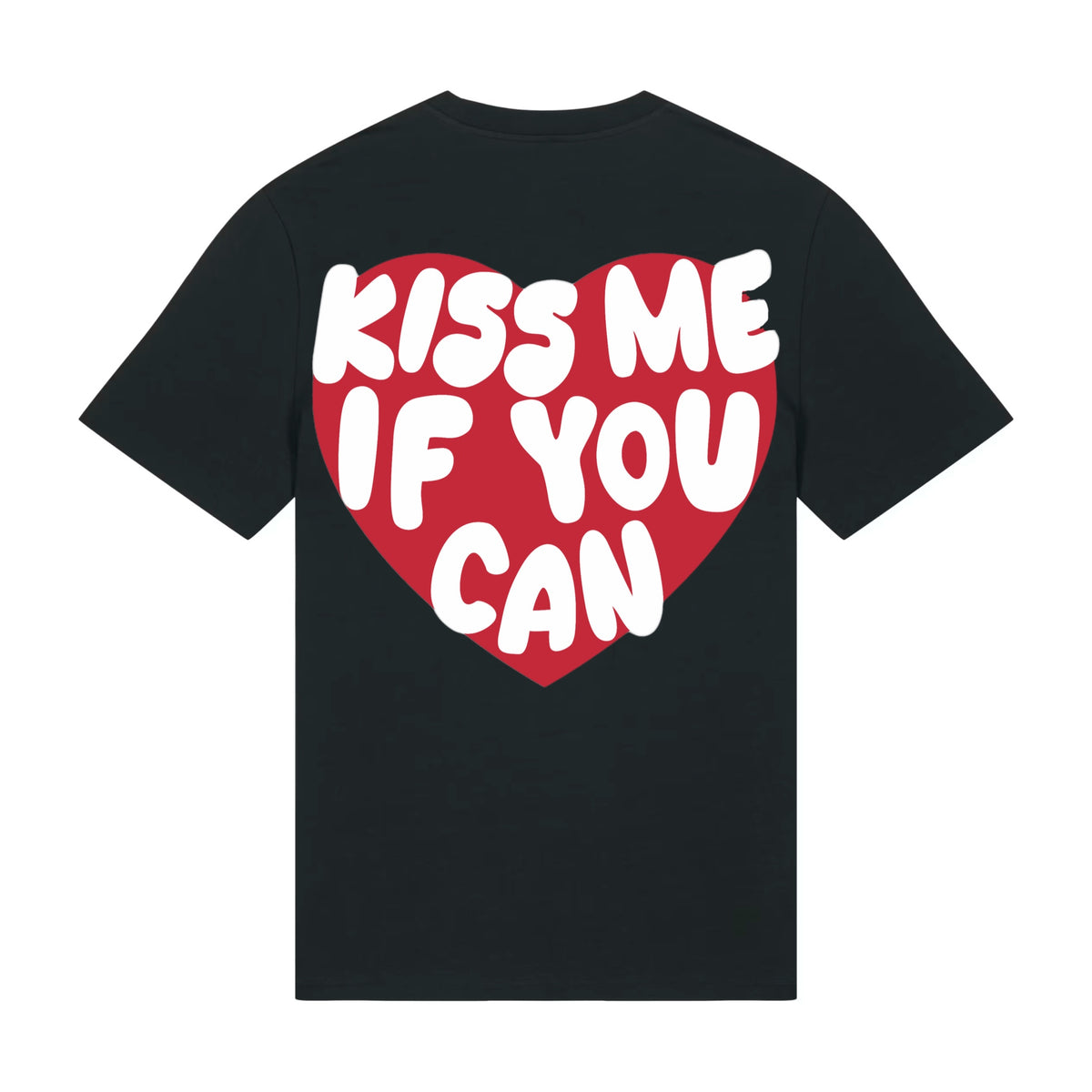 T-shirt Kiss Me If You Can noir ATNT PARIS, vue de dos.