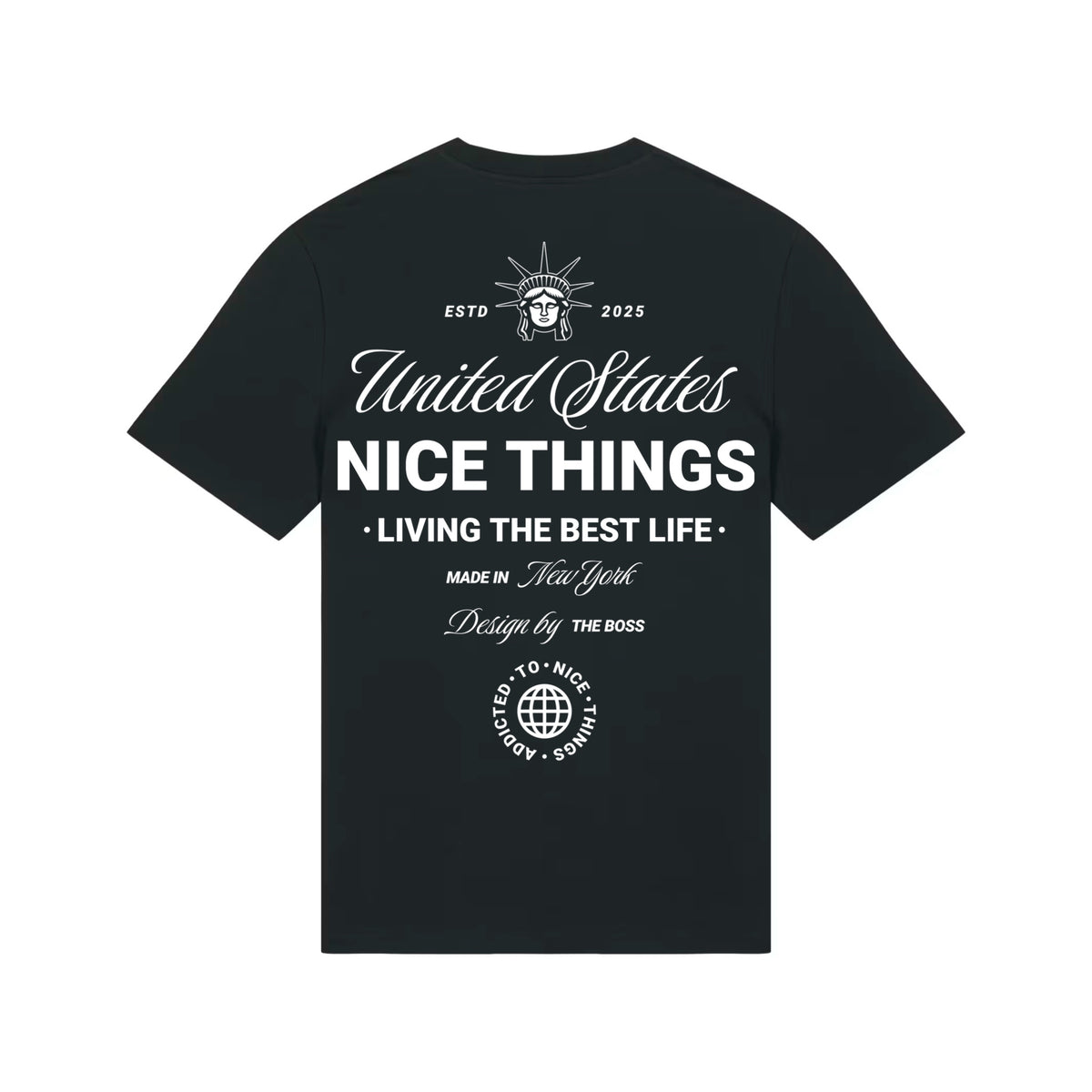 T-shirt noir NYC Héritage ATNT PARIS, vue de dos.