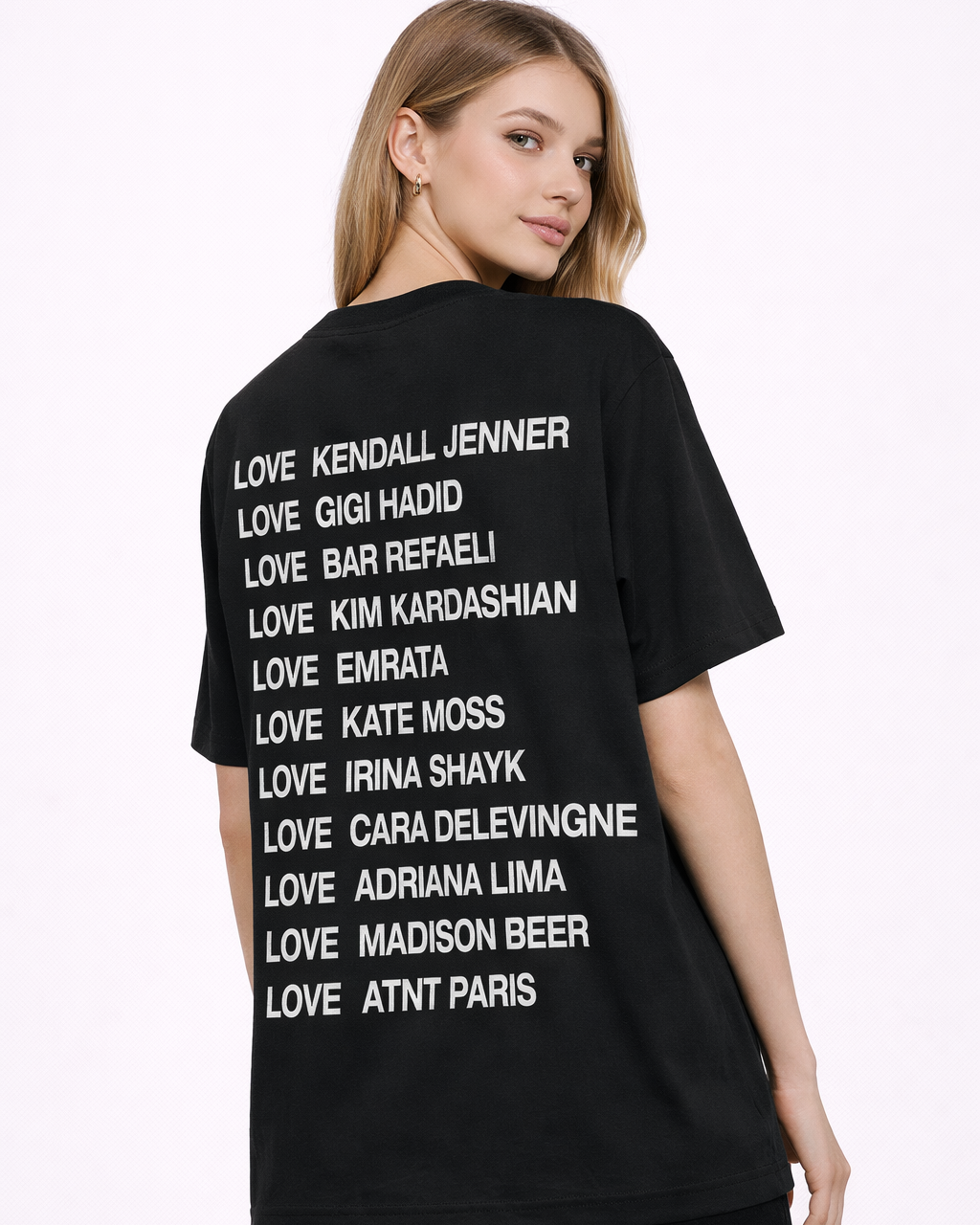 t shirt unisexe noir atnt paris Love kendall jenner 2026