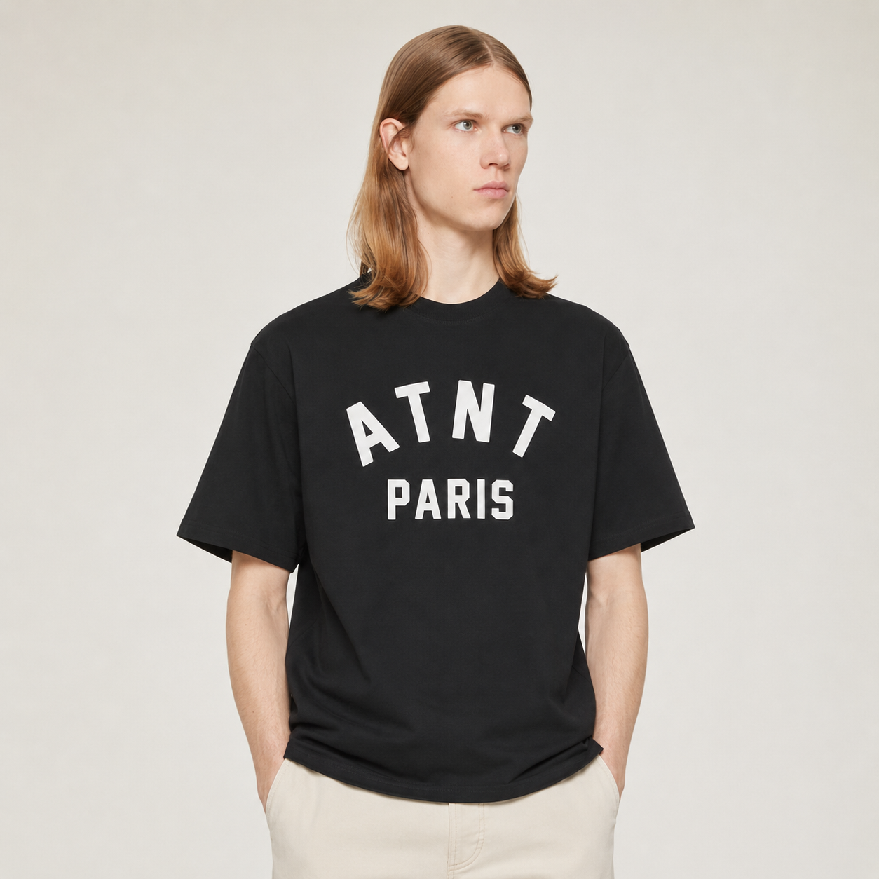 T-shirt Noir Atnt PAris Arche