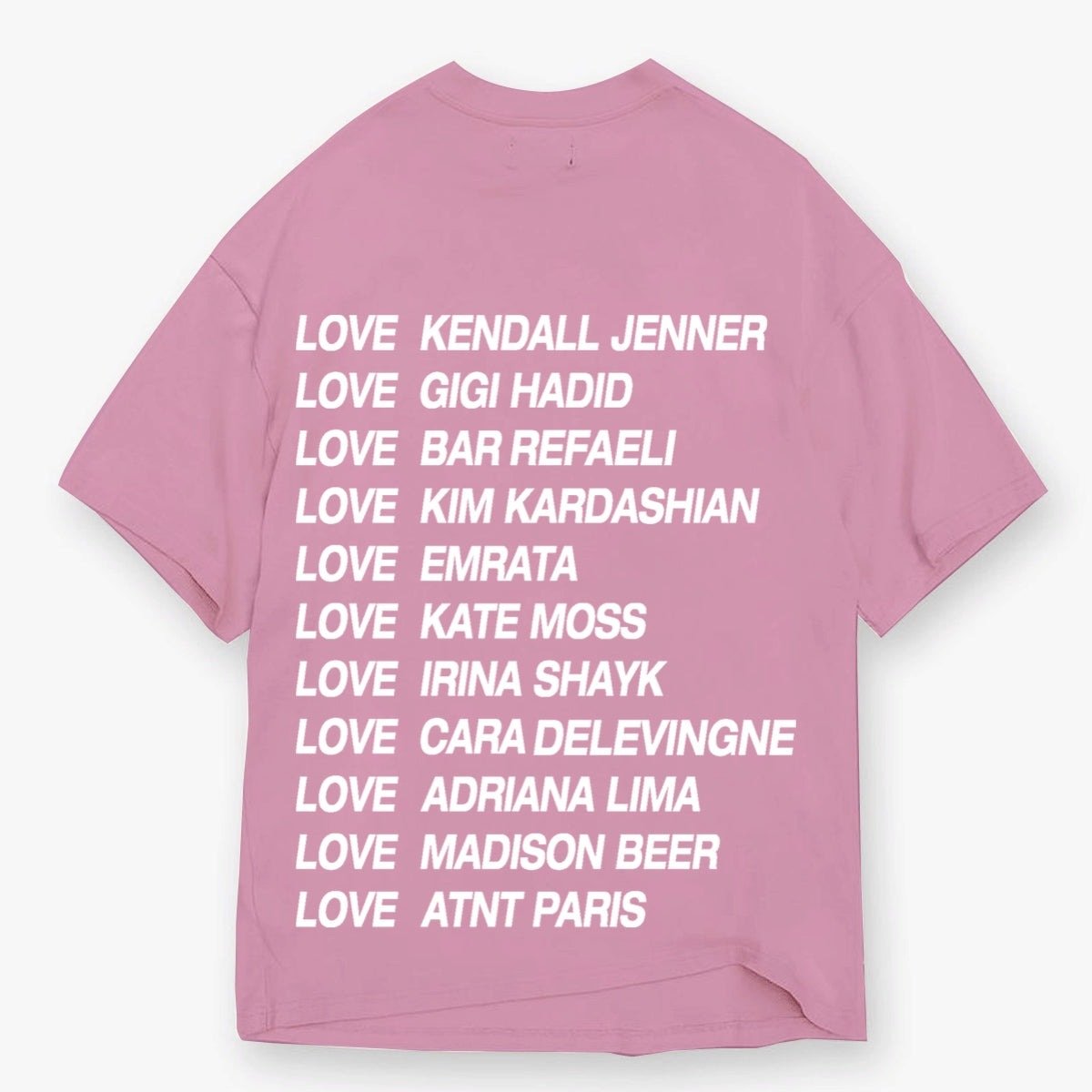 Love t-shirt oversize magenta ATNT PARIS, vue de dos.
