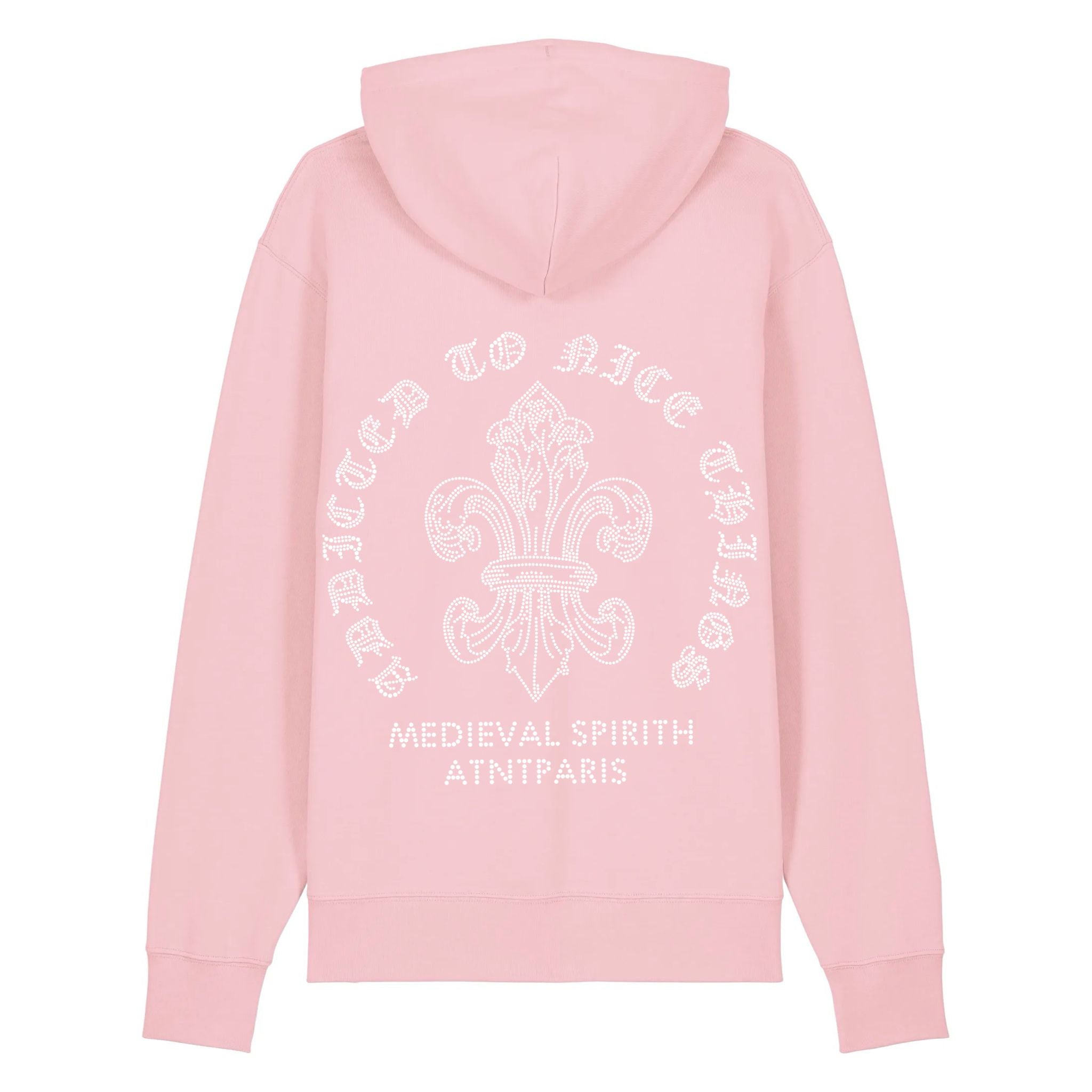 Sweat capuiche rose  Strass Atnt Paris medieval Spirit nouvelle collection 2025