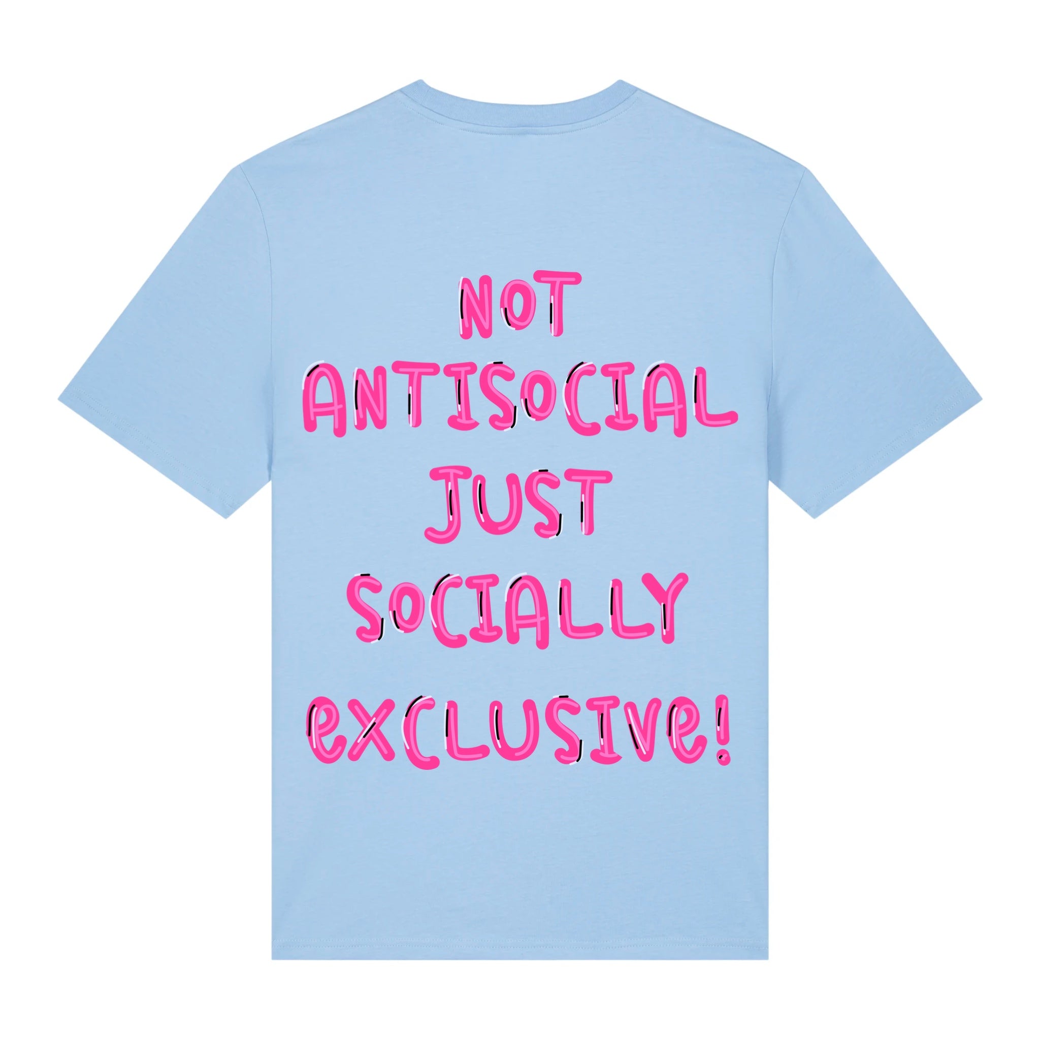 soldes 2025 - t-shirt bleu ciel atnt paris not anti social 