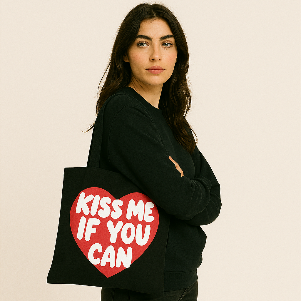 Sac Shopping Tote Bag Kiss me if you can