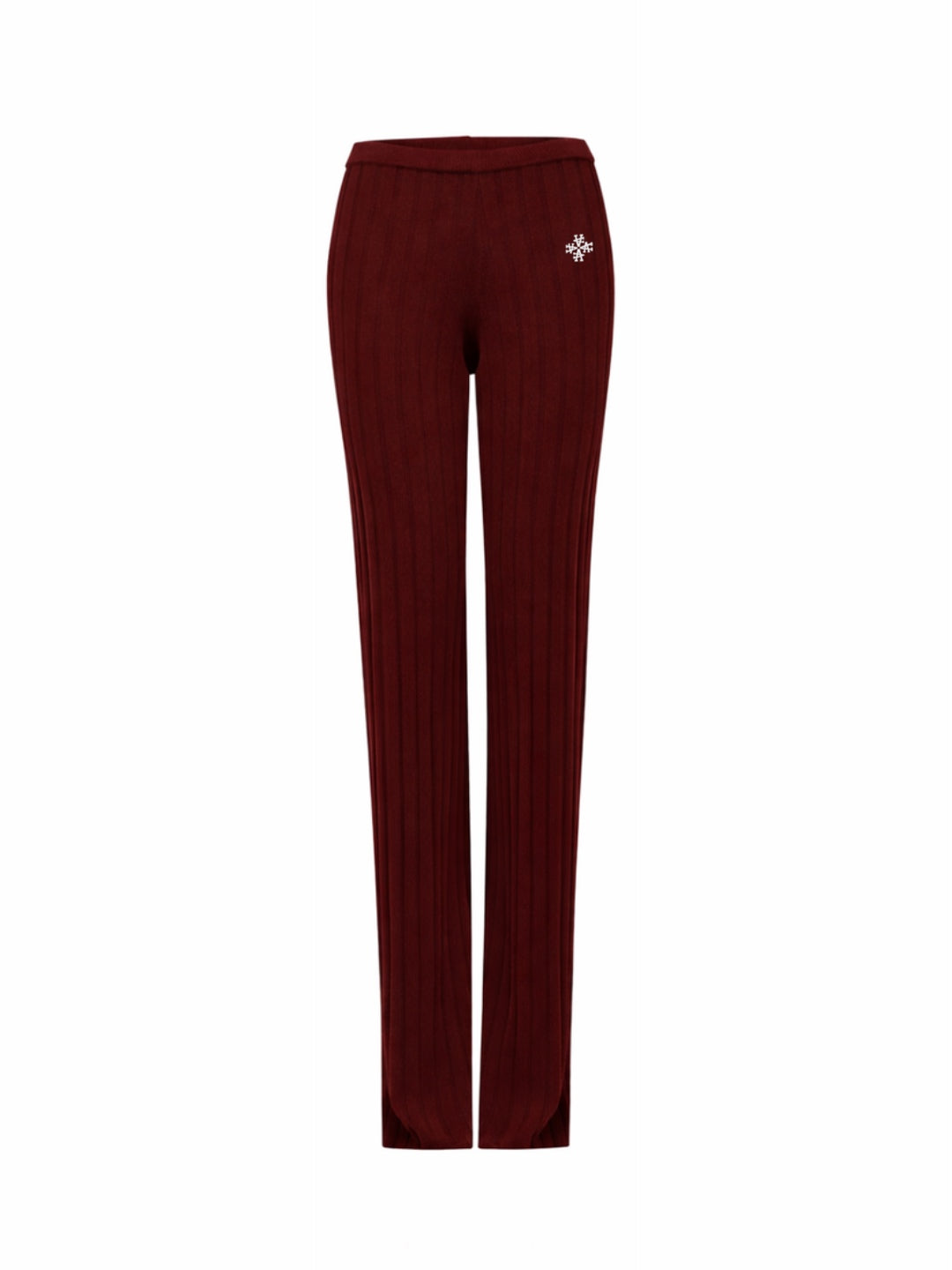 Pantalon ATNT Signature en maille côtelée Bordeaux