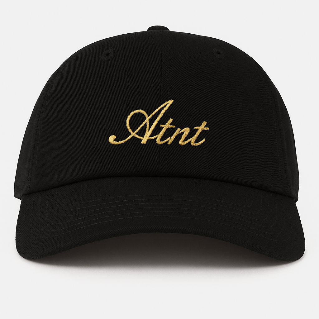Casquette Noire ATNT Paris – Logo Doré