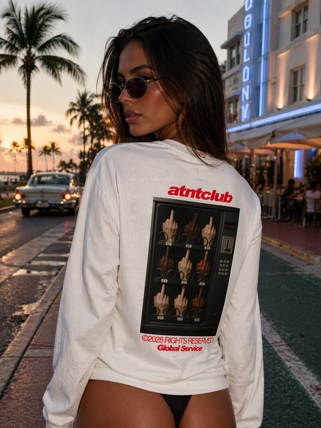 T-Shirt Manche Longue Blanc Global Service