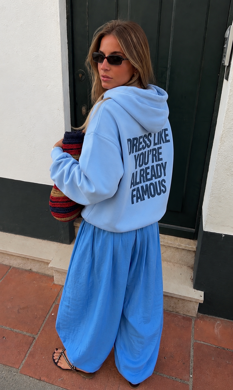 Sweat à Capuche Already Famous Light Blue — ATNT Paris