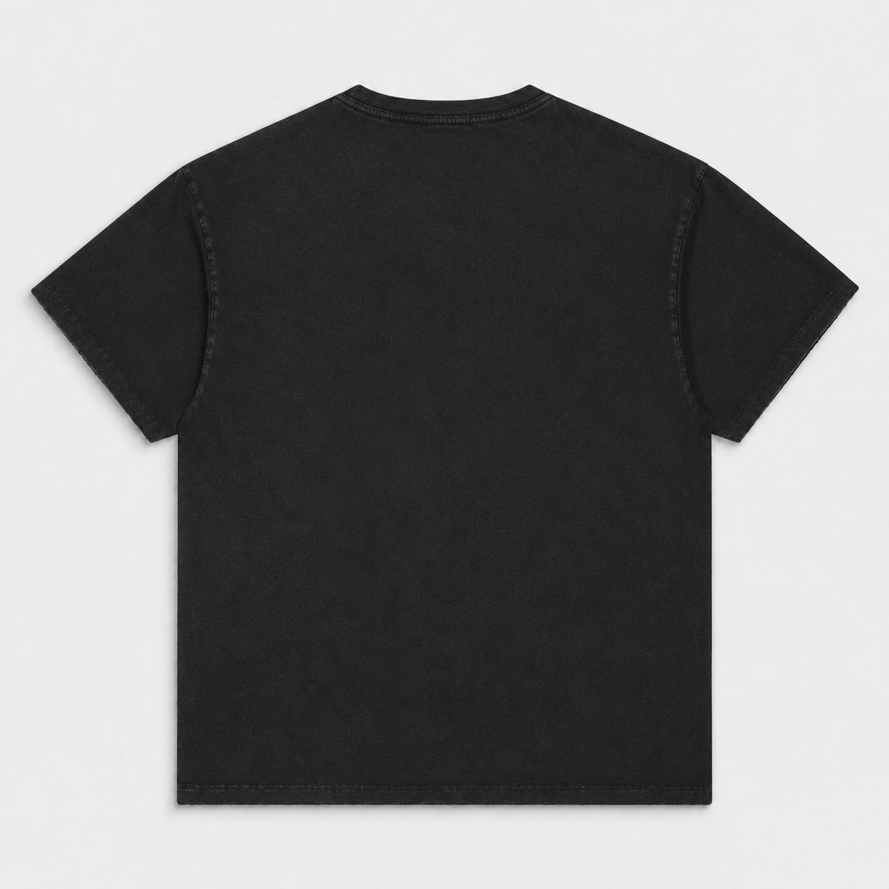 Dos du T-shirt ATNT Paris University Graphic noir délavé sans impression.