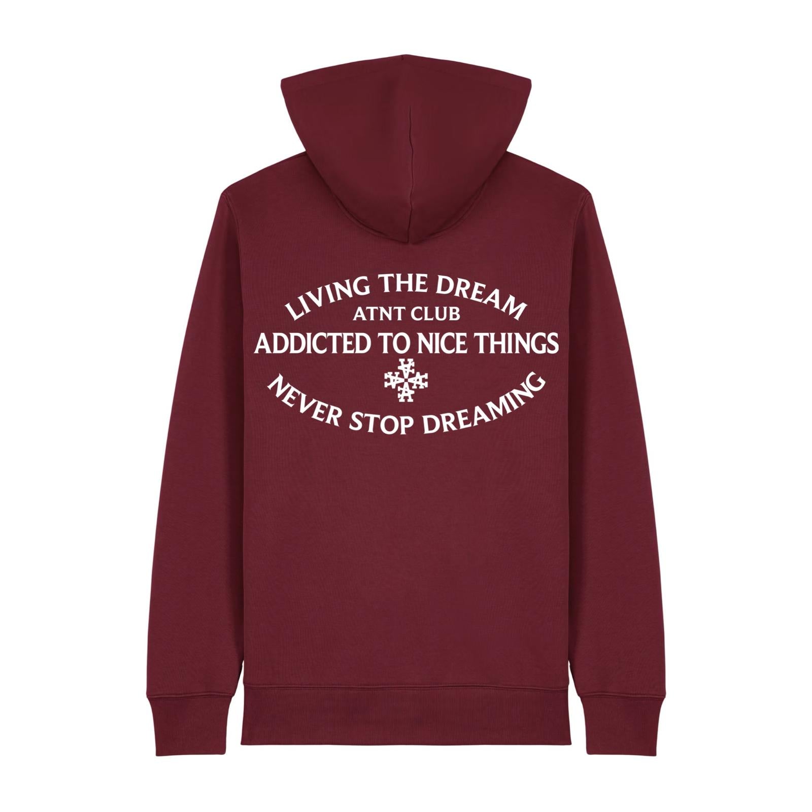 Gilet zippé Bordeaux Never Stop Dreaming