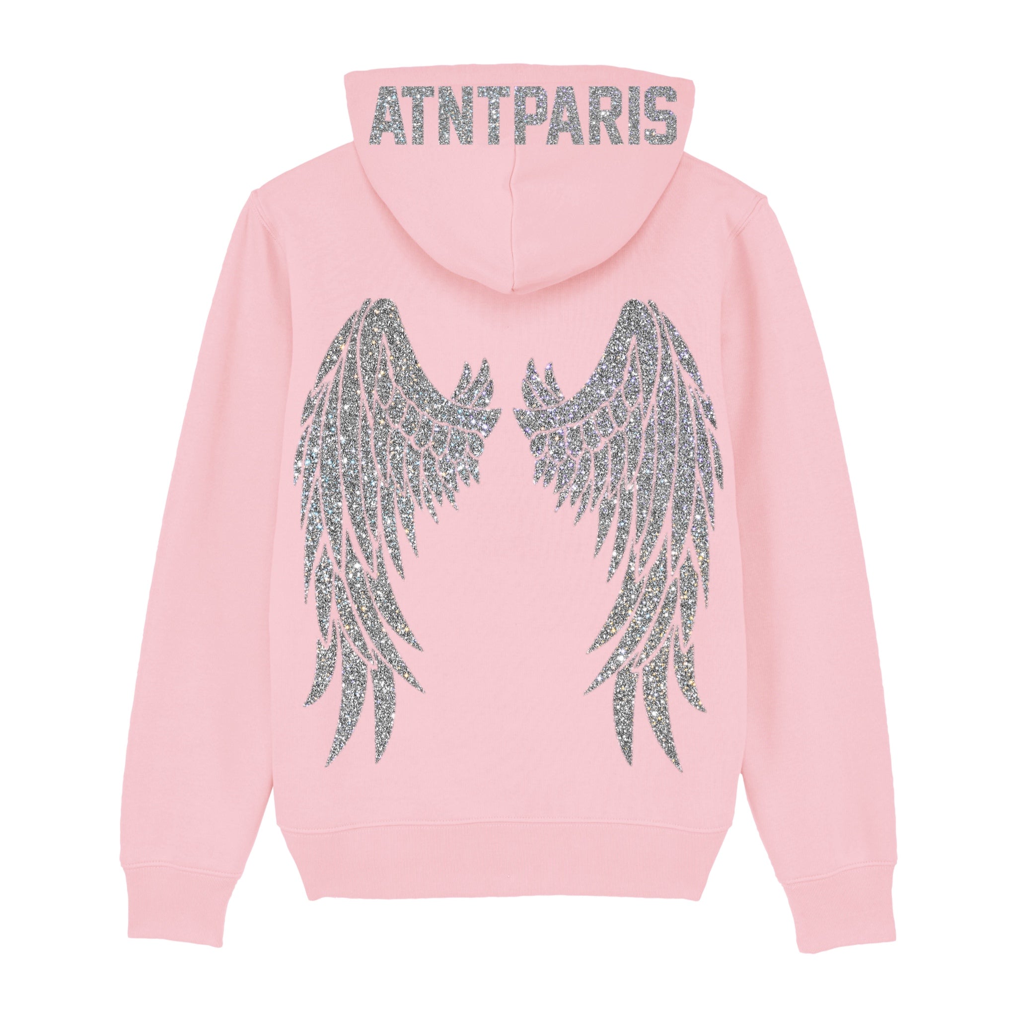 Rhinestone - Sweat Capuche Light Pink Dark Angel