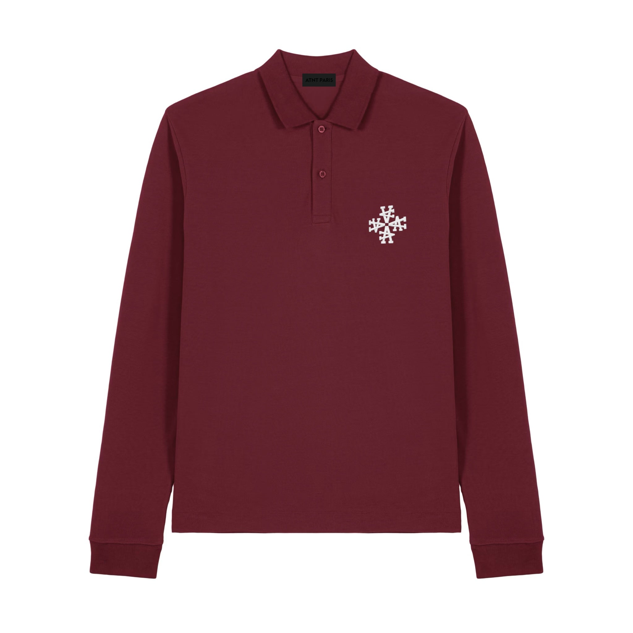 Polo Signature bordeaux Manches Longues