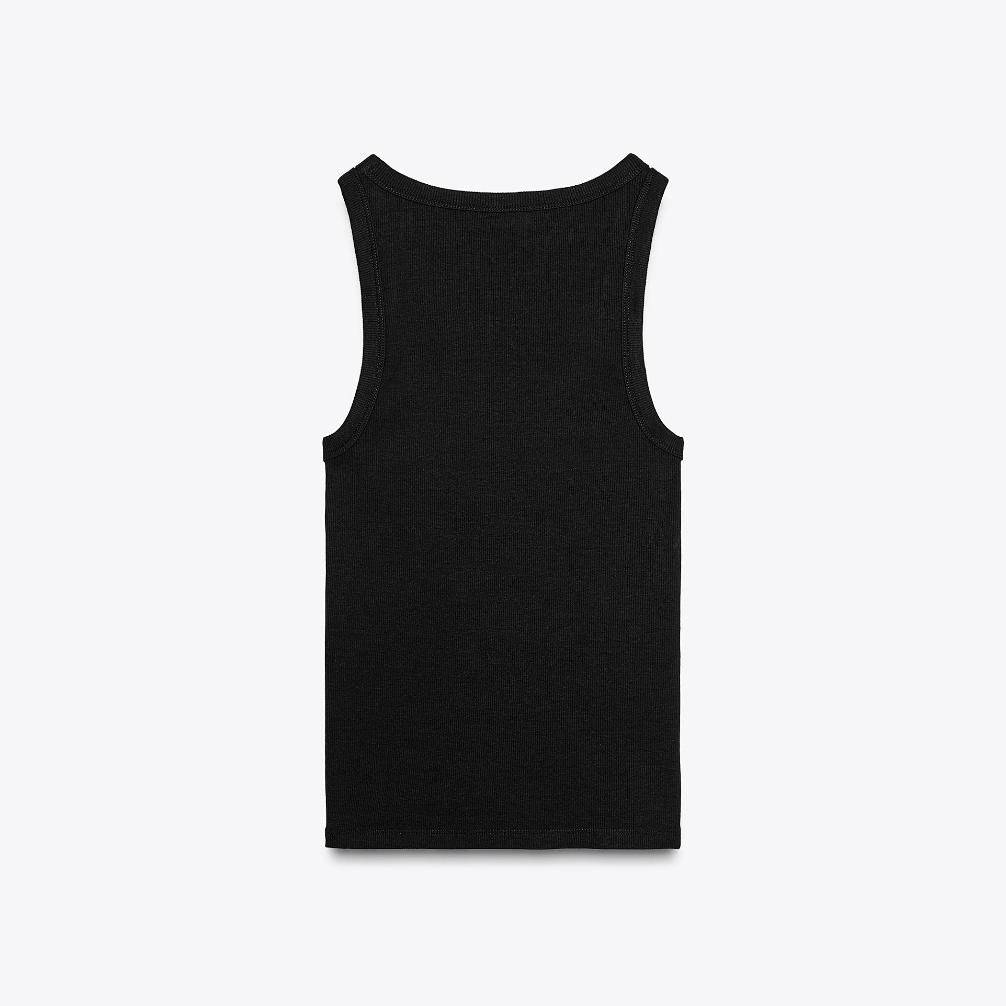 Débardeur top côtelé à bretelles