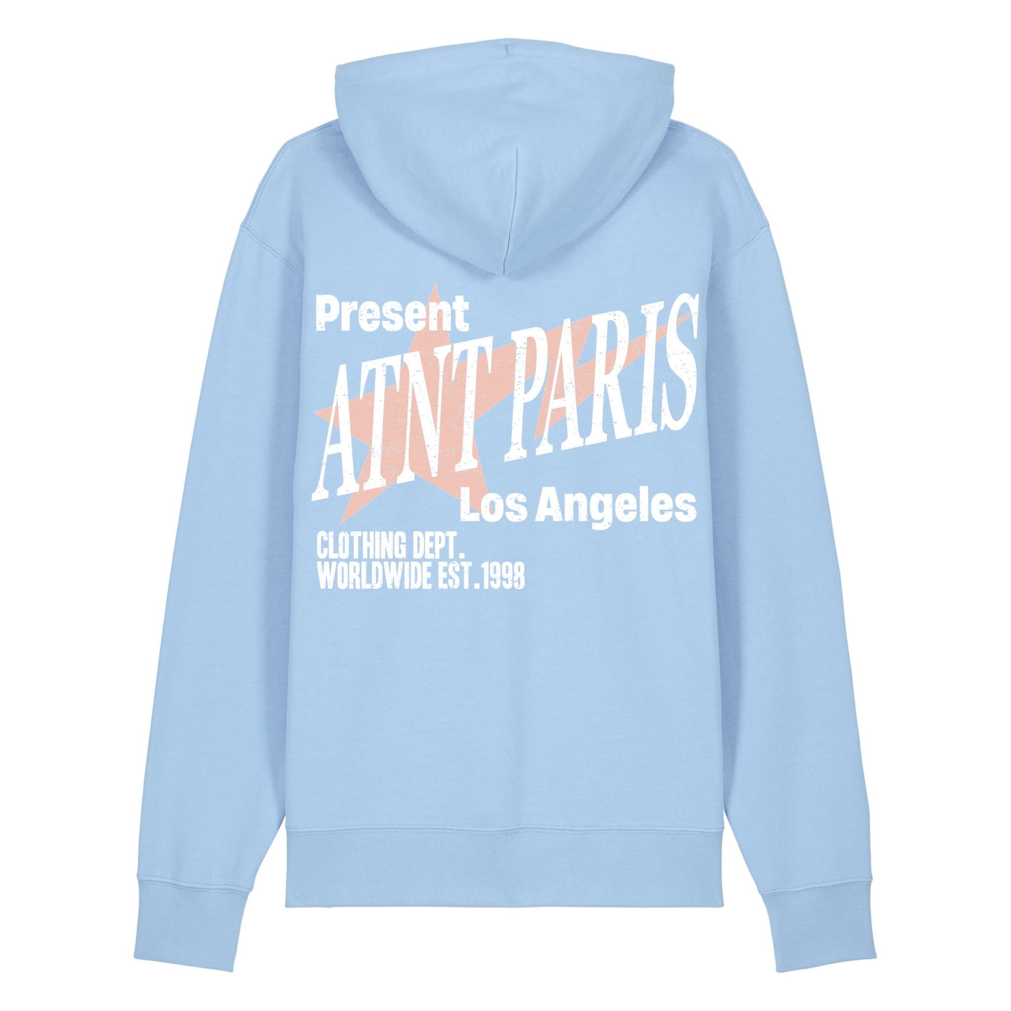 soldes 2025 - sweat capuche bleu ciel atnt paris 