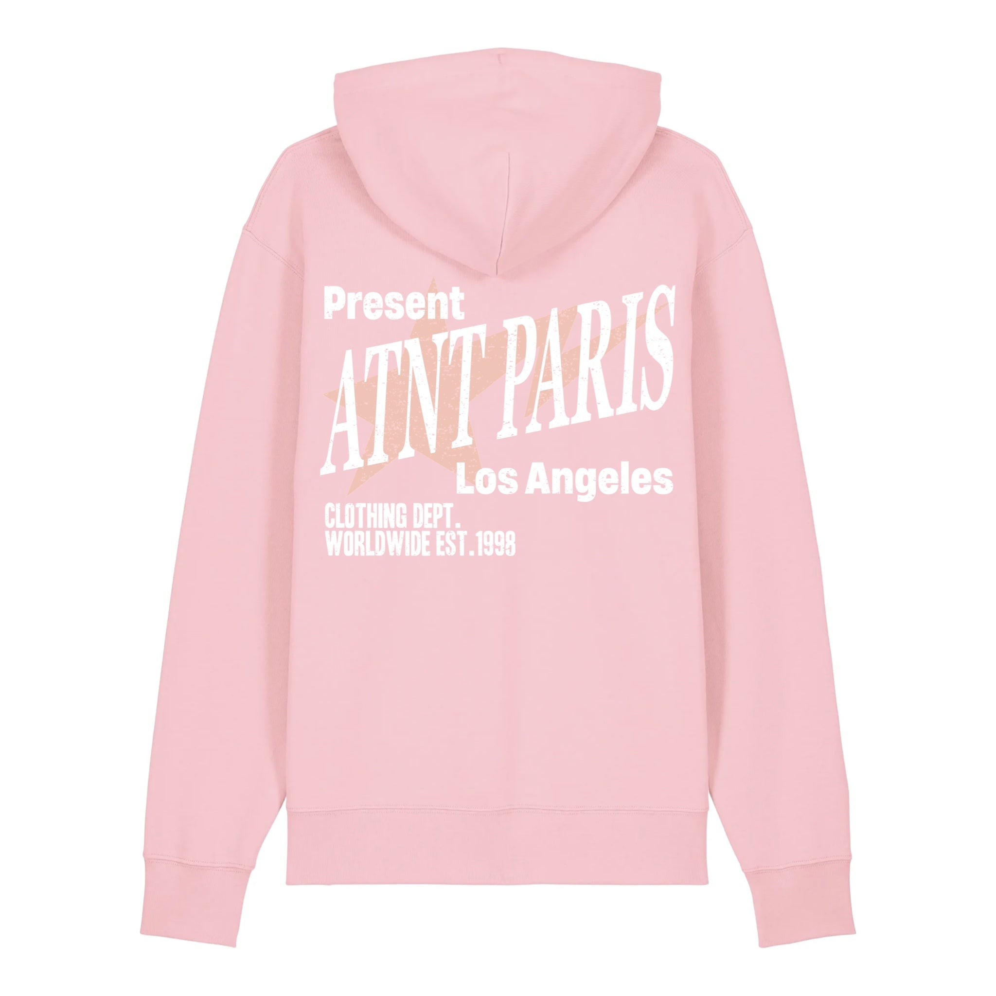 soldes 2025 - sweat capuche rose clair atnt paris 