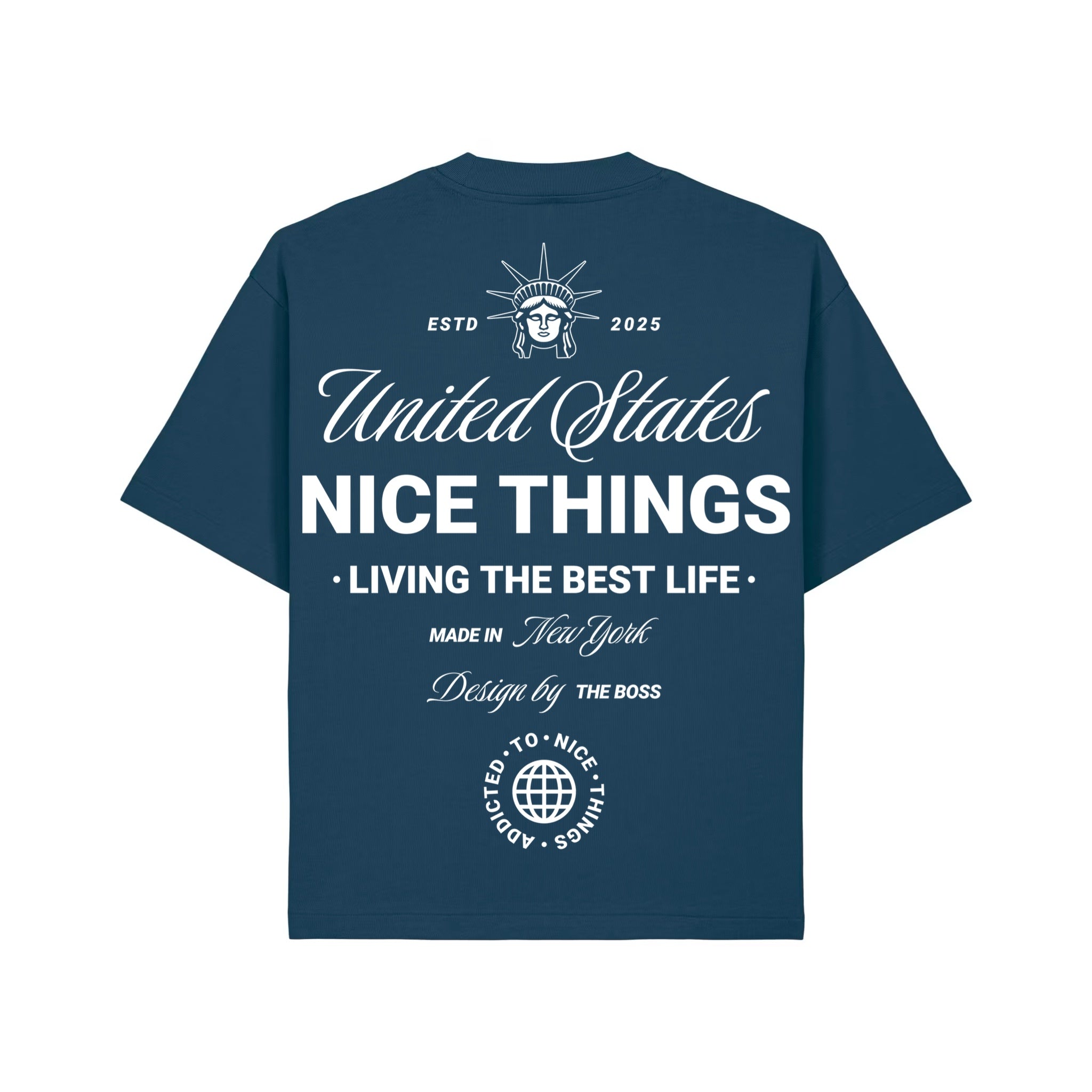 T-shirt oversize Bleu Pétrole  Nyc Heritage